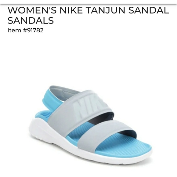 blue nike tanjun sandals